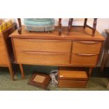 Mid Century McIntosh Teak Veneered Sideboard on tapering legs