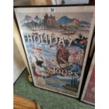 Advertising; Vintage Thomas Cook & Son of London 'Holiday Tours 1900' Poster 45 x 71cm