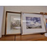 2 Framed Watercolours to include Rob Wilson dated 2006 and D Blackmere dated 1990
