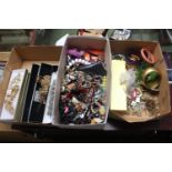 3 Boxes of assorted Costume jewellery inc. Necklaces, Bangles etc
