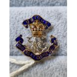 9ct Gold Enamelled Royal Engineers officer Brooch 4.3g total weight