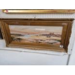 Thomas Sidney 19thC/Early 20thC Watercolour of Bosham Sussex dated 1910 in Gilt Gesso Frame