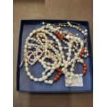 Collection of Cultured and seed pearl necklaces