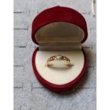 14ct Gold Ladies Diamond set ring 3.3g total weight Size S