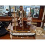 Scratch Built Wooden model of a Sailing Boat