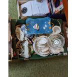 Box of assorted Ceramics inc Val Dor