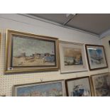 3 Framed Pictures by D W Billingham 'Old Fish Market Hythe' and 2 others