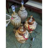 Collection of 4 Lamp Bases