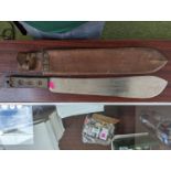 Military Martindale Machete & Sheath dated 1944 dated 1952