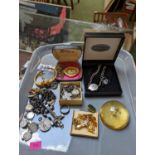 Tray of assorted Costume jewellery inc Bracelets, Watch, ring etc