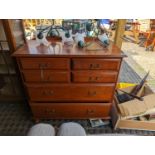 Modern Chest of 4 over 2 drawers with brass drop handles