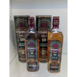 Whisky; 2 Bottles of Bushmills 10 Year Irish Single Malt Whisky 700ml