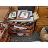 4 Crates of House clearance glassware, ceramic and pictures
