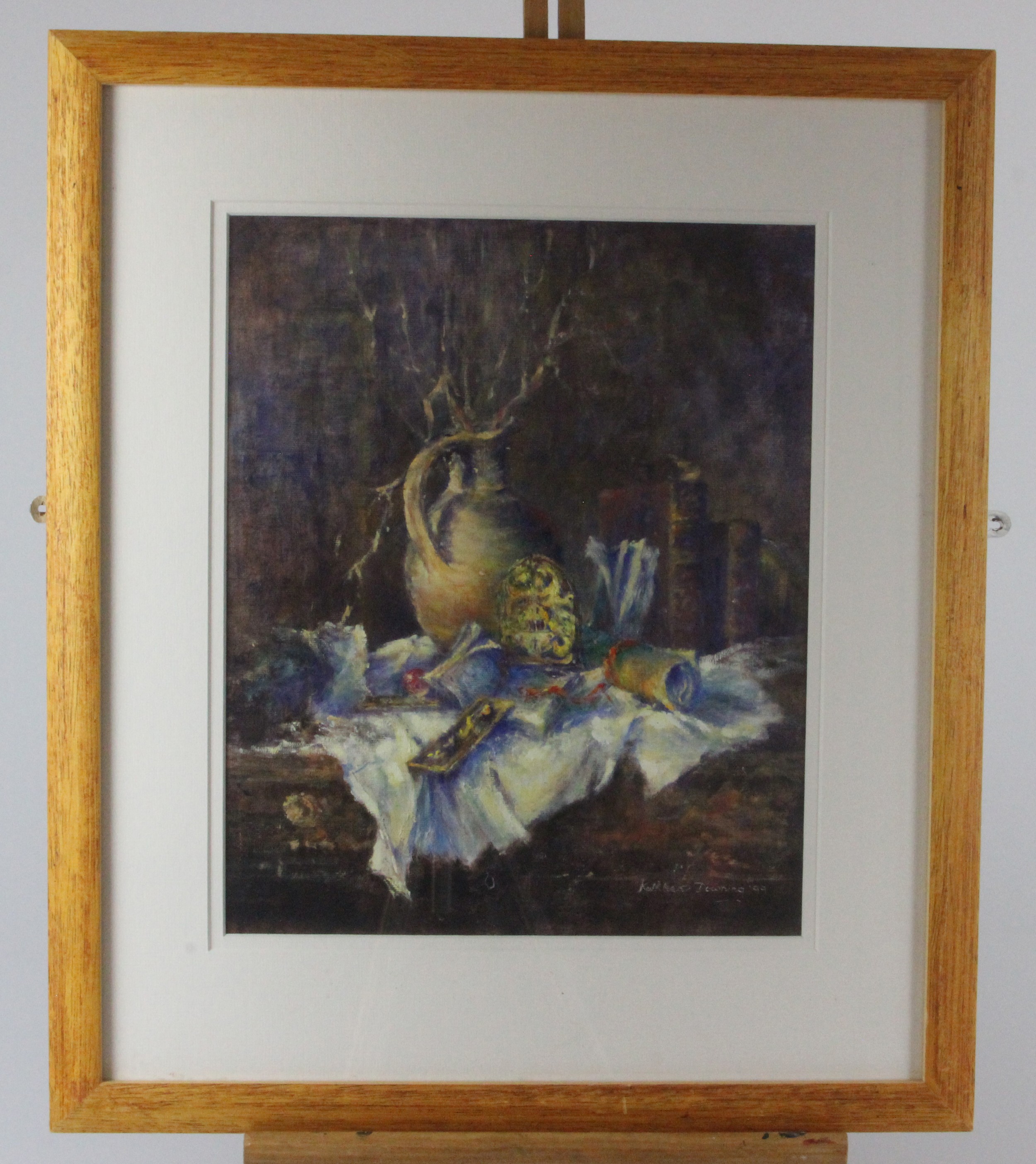 Original Still Life with Old Books & Paperweights, Oil on Board. By the renowned Hertfordshire - Image 3 of 5