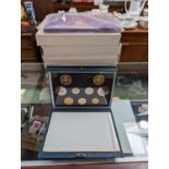 Collection of 1980s Proof Coin sets boxed (9)