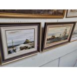 Robert W Inches Robertson 2 Oil on canvas scenes 'New World' and 'Northumberland'