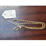 14ct Marked Ladies fancy link chain 10.2g total weight