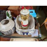 Collection of assorted Ceramics inc. Blue & White Ginger Jar, Footbath etc