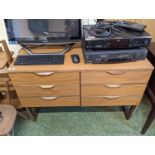 Mid Century Europa Chest of 6 drawers with cup handles