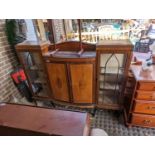 Edwardian Walnut glazed china cabinet