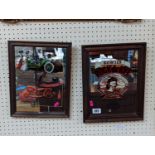 Vintage Pepsi Cola Mirror and a Bowies Rock & Rye Mirror