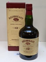 Whisky; Boxed Redbreast Irish Whisky 12 Year by Edward Dillion & Co 700ml