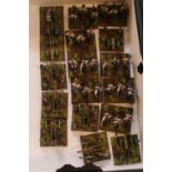 Collection of Hand Painted Plastic 25mm Napolenic Russian Soldiers