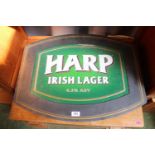 Harp Irish Lager 4.3% illuminating sign