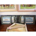 Set of 6 framed Clipper Ship prints