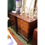 Pair of Stag 4 Drawer Bedside chests with metal drop handles