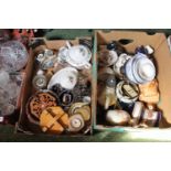 2 Boxes of assorted 18thC and later Ceramics and collectables inc. KPM, Spanish ceramics etc