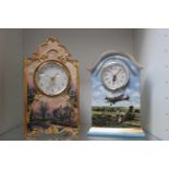 Bradford Editions Heroes of the Sky A6902 and a Lamplight Lane Heirloom Porcelain clock by Thomas