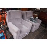 Pair of upholstered Elbow chairs