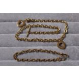 2 Ladies 9ct Gold chains with heart charms