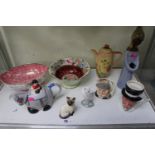 Collection of assorted Ceramics inc. Wade Gymkhana Judith Wooton Teapot, Maling Bowl etc