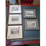 Collection of 3 Cambridge University Engravings to include Trinity Hall, St Johns College,