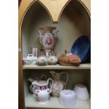 Collection of assorted Ceramics inc. Royal Lancastrian mottled bowl, Paris Vase, Butter Box etc