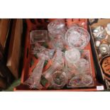 Box of assorted Cut Glass and Crystal tableware