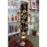 Large Brass Urn table garniture with floral detail