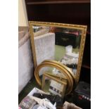 3 19thC and later Gilt framed mirrors