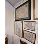 Collection of 4 Antique Maps to include Italy, Durham and France