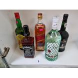 Collection of Alcohol inc Jack Daniels, Johnnie Walker Red Label etc