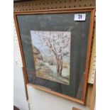 Framed Watercolour 'Bell House' dated 1975