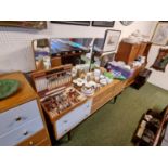 Mid Century Dressing table with brass handles (matches previous lot)