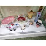 Collection of assorted Ceramics inc. Wade Gymkhana Judith Wooton Teapot, Maling Bowl etc