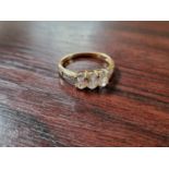Ladies Clear stone set dress ring Size S. 2.2g total weight