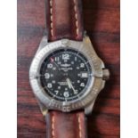 Breitling Colt Gents wristwatch A74380 on Brown Leather strap