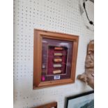 Framed set of 5 Vintage Shotgun Cartridges