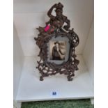 Interesting Edwardian figural decorated photo frame