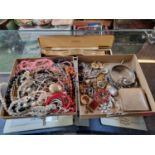 Collection of assorted Costume jewellery inc. Brooches, Necklaces Bangle etc